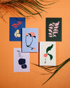 Abstract Flora Postcards