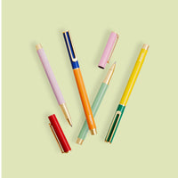 The PK Colorblock Cap Pens displayed on a grey background.