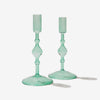 Glass Candlestick Holder - Set of 2