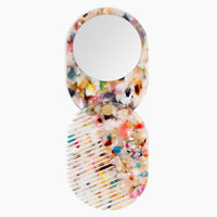 2 in 1 pocket comb mirror in Multi Party - opened