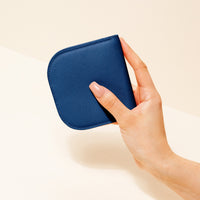 Dome Wallet in Blue with Hand Model