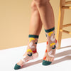 Poketo Sheer Socks in Fronds on model
