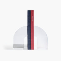 Set of bookends holding up two planners