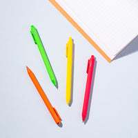 Vivid Gel Pens in Bright on a white background. 