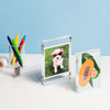 Acrylic Photo Frame in Small and Large on a table setting.