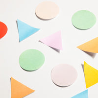 Geometry Sticky Notes in Warm on a white background. 