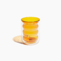 Double Wall Groovy Cup in Amber