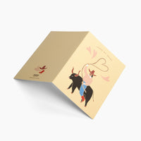 Lasso My Heart Card on a white background.