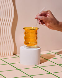 Double Wall Groovy Cup in Amber