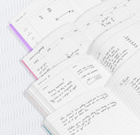Inside the Poketo Printed Concept Planners on a white background