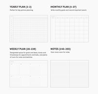 Inside page of the Poketo Printed Concept Planner on a white background