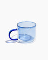 Double Wall Mug Blue on a white background.