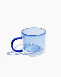 Double Wall Mug Blue on a white background.