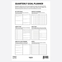 Inside of the Quarterly Goal Planner. 