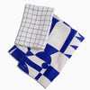 Linen Tea Towel in Blue White