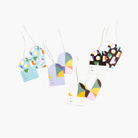 Gift tags in colorblock