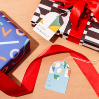 Gift tags in colorblock