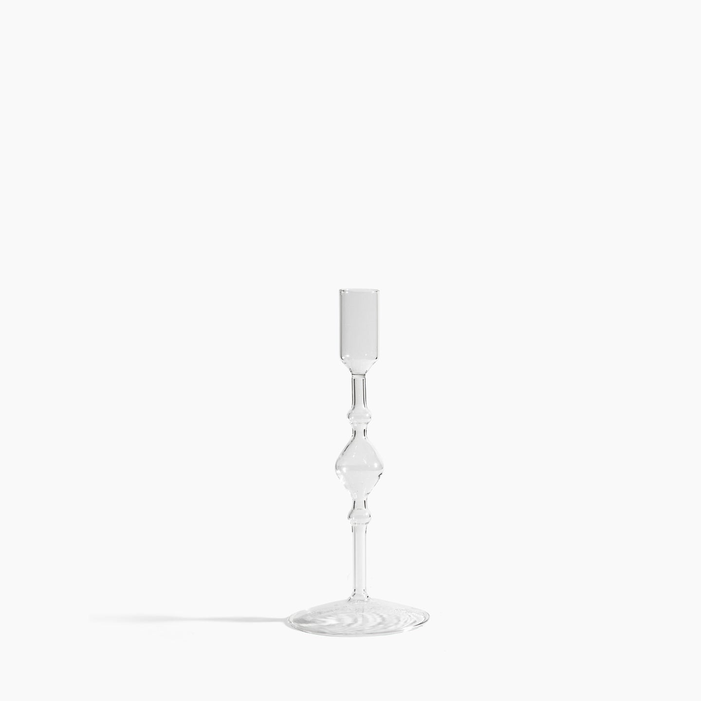 Glass Candlestick Holder in Tall Poketo