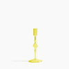Yellow Glass Candlestick Holder Tall