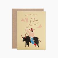Lasso My Heart Card on a white background.