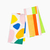 Set of linen tea towels in Stripes & Boulders