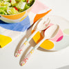 Poketo Bamboo Serving Utensils on salad plate 