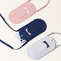 Phone Crossbody in Blush, blue, gray