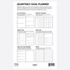 Quarterly goal planner instruction sheet