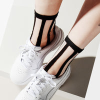 Poketo Sheer Sock in Blank Stripe Lines