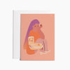 shit happens greeting card cast orange purple