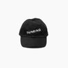 Front view of the Thinking Cap in Black on a white background.