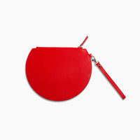 Three Quarter Moon Clutch in Red