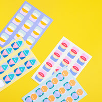 Vibrant Sticky Tabs v2 - 4 sheets close-up