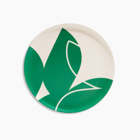 Bamboo Salad Plates in Flora on a white background. 
